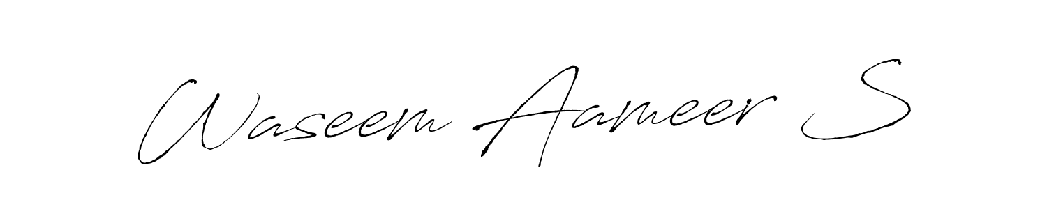 if you are searching for the best signature style for your name Waseem Aameer S. so please give up your signature search. here we have designed multiple signature styles  using Antro_Vectra. Waseem Aameer S signature style 6 images and pictures png