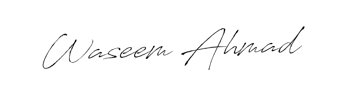 Waseem Ahmad stylish signature style. Best Handwritten Sign (Antro_Vectra) for my name. Handwritten Signature Collection Ideas for my name Waseem Ahmad. Waseem Ahmad signature style 6 images and pictures png