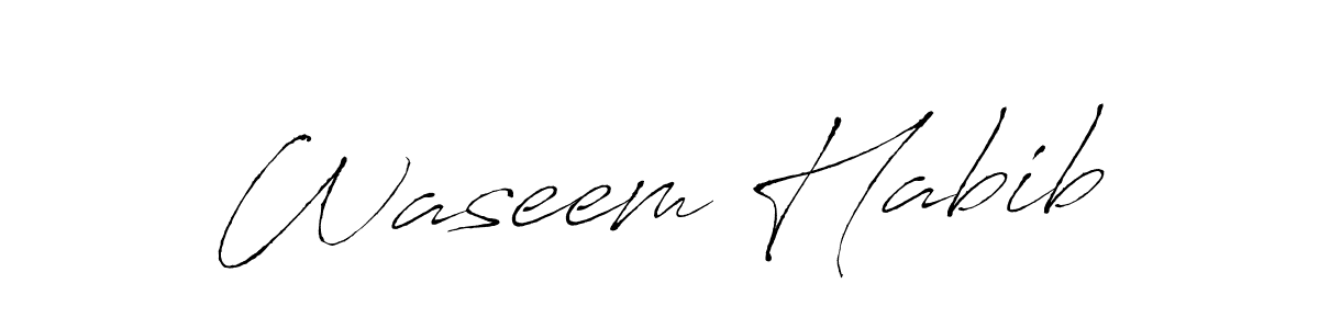 Make a beautiful signature design for name Waseem Habib. Use this online signature maker to create a handwritten signature for free. Waseem Habib signature style 6 images and pictures png
