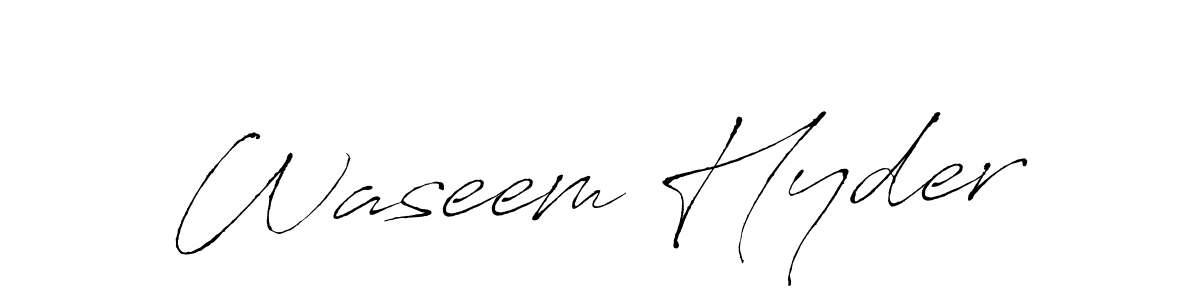 How to make Waseem Hyder signature? Antro_Vectra is a professional autograph style. Create handwritten signature for Waseem Hyder name. Waseem Hyder signature style 6 images and pictures png