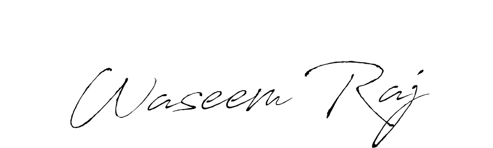 Make a beautiful signature design for name Waseem Raj. With this signature (Antro_Vectra) style, you can create a handwritten signature for free. Waseem Raj signature style 6 images and pictures png