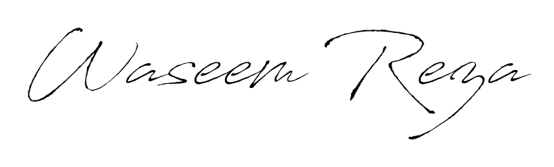 Express your personality with a custom Waseem Reza signature crafted with Antro_Vectra typography. Free transparent PNG download available. Waseem Reza signature style 6 images and pictures png