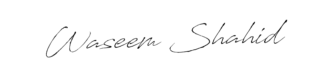 How to make Waseem Shahid signature? Antro_Vectra is a professional autograph style. Create handwritten signature for Waseem Shahid name. Waseem Shahid signature style 6 images and pictures png