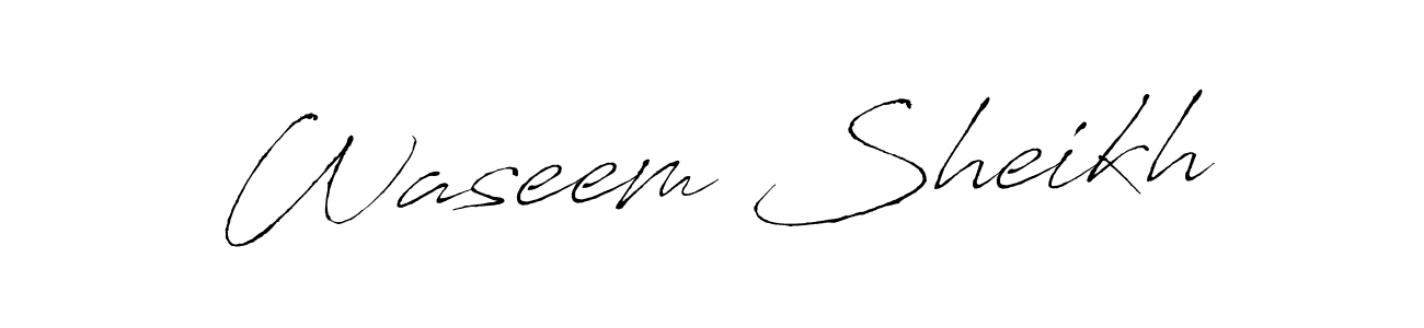 How to make Waseem Sheikh signature? Antro_Vectra is a professional autograph style. Create handwritten signature for Waseem Sheikh name. Waseem Sheikh signature style 6 images and pictures png