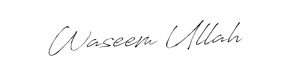 How to make Waseem Ullah name signature. Use Antro_Vectra style for creating short signs online. This is the latest handwritten sign. Waseem Ullah signature style 6 images and pictures png