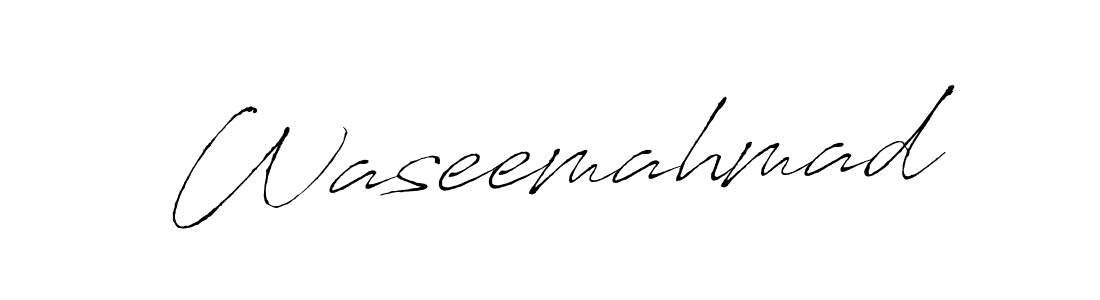 How to make Waseemahmad signature? Antro_Vectra is a professional autograph style. Create handwritten signature for Waseemahmad name. Waseemahmad signature style 6 images and pictures png