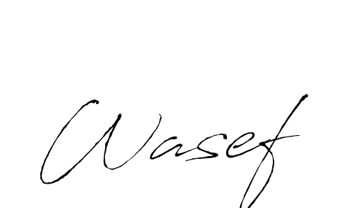 Create a beautiful signature design for name Wasef. With this signature (Antro_Vectra) fonts, you can make a handwritten signature for free. Wasef signature style 6 images and pictures png