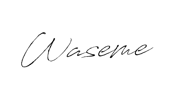 Design your own signature with our free online signature maker. With this signature software, you can create a handwritten (Antro_Vectra) signature for name Waseme. Waseme signature style 6 images and pictures png