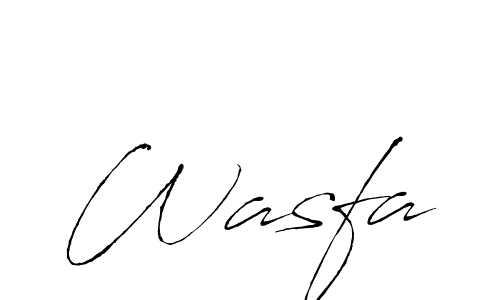 Use a signature maker to create a handwritten signature online. With this signature software, you can design (Antro_Vectra) your own signature for name Wasfa. Wasfa signature style 6 images and pictures png