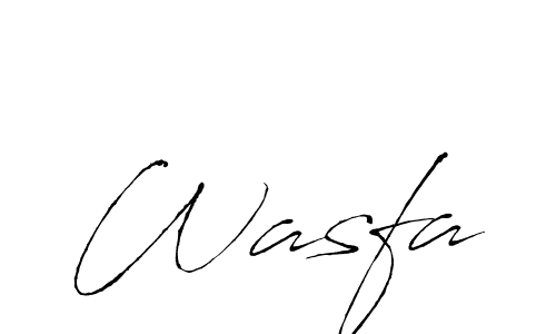 Create a beautiful signature design for name Wasfa. With this signature (Antro_Vectra) fonts, you can make a handwritten signature for free. Wasfa signature style 6 images and pictures png