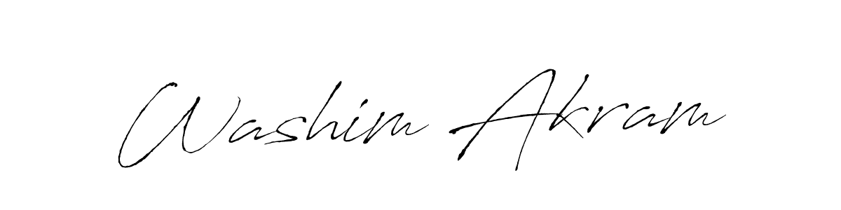 Make a beautiful signature design for name Washim Akram. With this signature (Antro_Vectra) style, you can create a handwritten signature for free. Washim Akram signature style 6 images and pictures png
