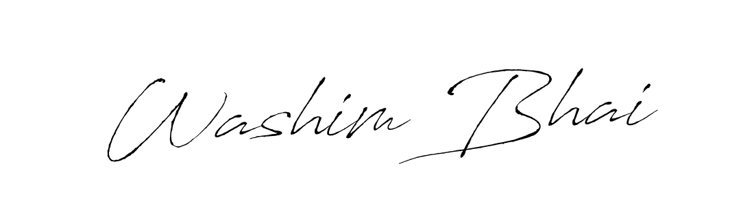 Design your own signature with our free online signature maker. With this signature software, you can create a handwritten (Antro_Vectra) signature for name Washim Bhai. Washim Bhai signature style 6 images and pictures png