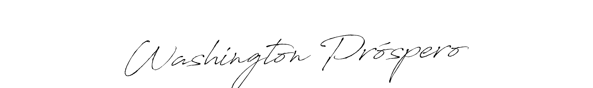 It looks lik you need a new signature style for name Washington Próspero. Design unique handwritten (Antro_Vectra) signature with our free signature maker in just a few clicks. Washington Próspero signature style 6 images and pictures png