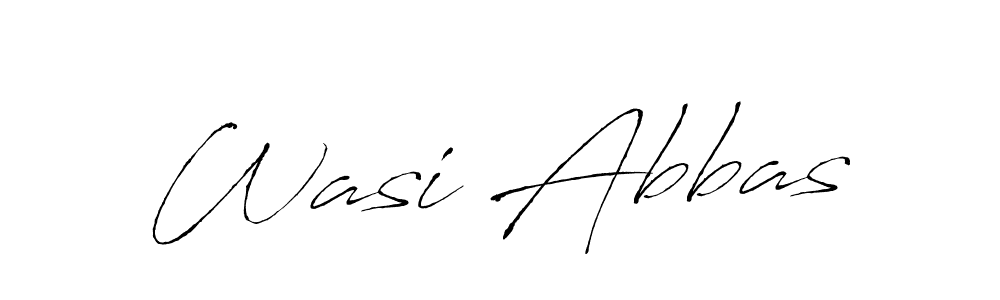 How to make Wasi Abbas name signature. Use Antro_Vectra style for creating short signs online. This is the latest handwritten sign. Wasi Abbas signature style 6 images and pictures png