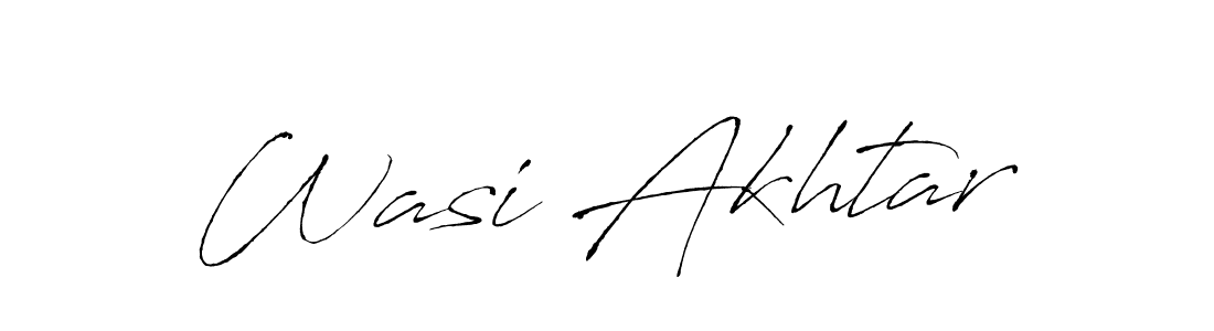 Antro_Vectra is a professional signature style that is perfect for those who want to add a touch of class to their signature. It is also a great choice for those who want to make their signature more unique. Get Wasi Akhtar name to fancy signature for free. Wasi Akhtar signature style 6 images and pictures png