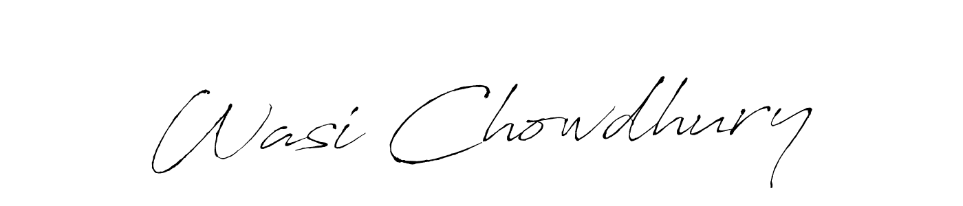 Design your own signature with our free online signature maker. With this signature software, you can create a handwritten (Antro_Vectra) signature for name Wasi Chowdhury. Wasi Chowdhury signature style 6 images and pictures png