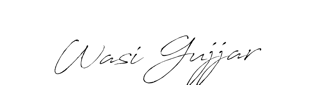 Antro_Vectra is a professional signature style that is perfect for those who want to add a touch of class to their signature. It is also a great choice for those who want to make their signature more unique. Get Wasi Gujjar name to fancy signature for free. Wasi Gujjar signature style 6 images and pictures png