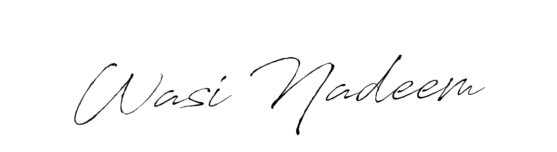 The best way (Antro_Vectra) to make a short signature is to pick only two or three words in your name. The name Wasi Nadeem include a total of six letters. For converting this name. Wasi Nadeem signature style 6 images and pictures png