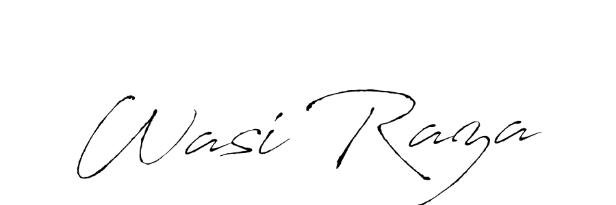 Wasi Raza stylish signature style. Best Handwritten Sign (Antro_Vectra) for my name. Handwritten Signature Collection Ideas for my name Wasi Raza. Wasi Raza signature style 6 images and pictures png