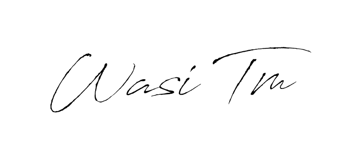 How to make Wasi Tm signature? Antro_Vectra is a professional autograph style. Create handwritten signature for Wasi Tm name. Wasi Tm signature style 6 images and pictures png