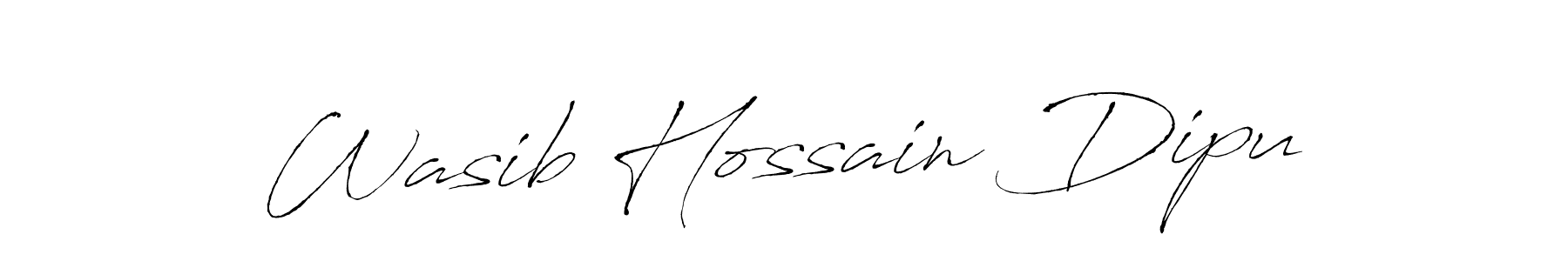 Make a beautiful signature design for name Wasib Hossain Dipu. With this signature (Antro_Vectra) style, you can create a handwritten signature for free. Wasib Hossain Dipu signature style 6 images and pictures png