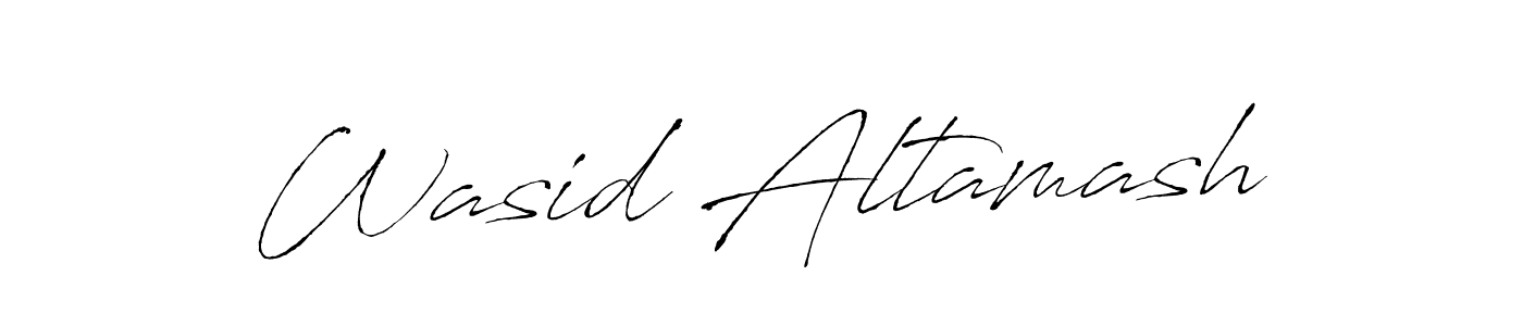 How to make Wasid Altamash name signature. Use Antro_Vectra style for creating short signs online. This is the latest handwritten sign. Wasid Altamash signature style 6 images and pictures png