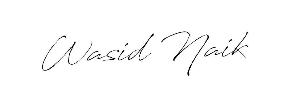 Make a beautiful signature design for name Wasid Naik. With this signature (Antro_Vectra) style, you can create a handwritten signature for free. Wasid Naik signature style 6 images and pictures png