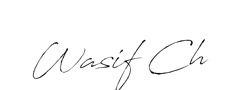 Antro_Vectra is a professional signature style that is perfect for those who want to add a touch of class to their signature. It is also a great choice for those who want to make their signature more unique. Get Wasif Ch name to fancy signature for free. Wasif Ch signature style 6 images and pictures png