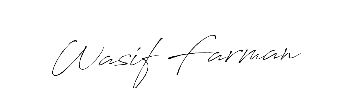 How to make Wasif Farman signature? Antro_Vectra is a professional autograph style. Create handwritten signature for Wasif Farman name. Wasif Farman signature style 6 images and pictures png