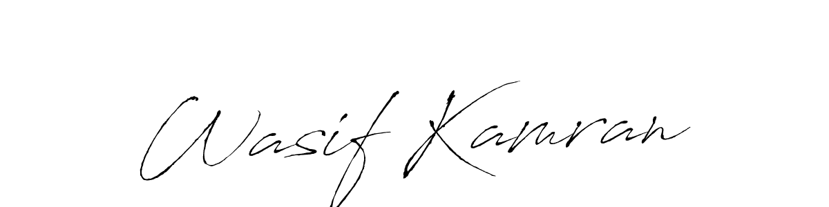 Design your own signature with our free online signature maker. With this signature software, you can create a handwritten (Antro_Vectra) signature for name Wasif Kamran. Wasif Kamran signature style 6 images and pictures png
