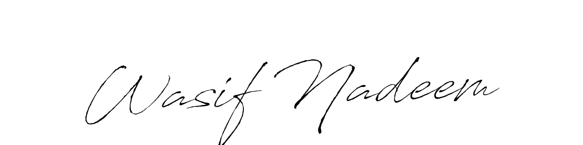 Create a beautiful signature design for name Wasif Nadeem. With this signature (Antro_Vectra) fonts, you can make a handwritten signature for free. Wasif Nadeem signature style 6 images and pictures png