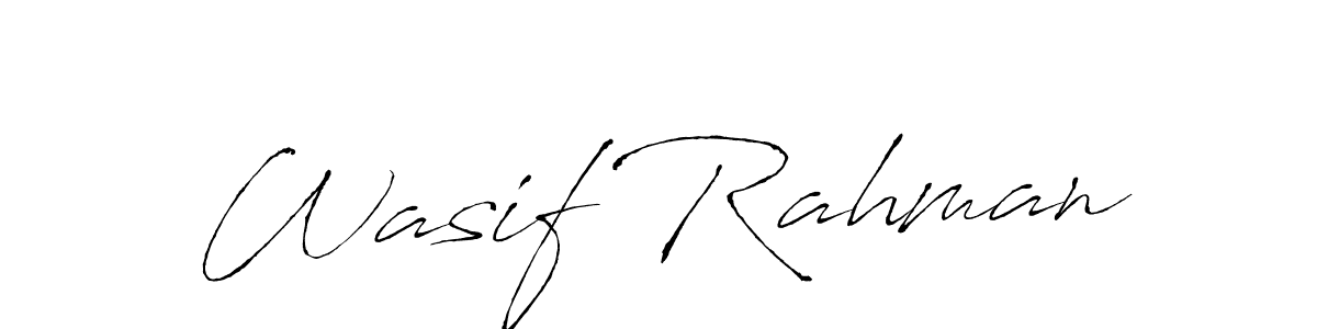 Make a beautiful signature design for name Wasif Rahman. With this signature (Antro_Vectra) style, you can create a handwritten signature for free. Wasif Rahman signature style 6 images and pictures png