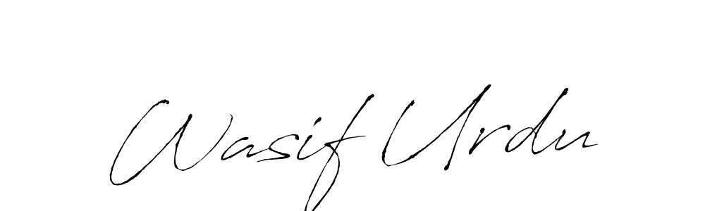 Wasif Urdu stylish signature style. Best Handwritten Sign (Antro_Vectra) for my name. Handwritten Signature Collection Ideas for my name Wasif Urdu. Wasif Urdu signature style 6 images and pictures png