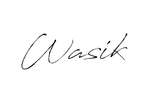 Antro_Vectra is a professional signature style that is perfect for those who want to add a touch of class to their signature. It is also a great choice for those who want to make their signature more unique. Get Wasik name to fancy signature for free. Wasik signature style 6 images and pictures png