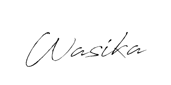 You should practise on your own different ways (Antro_Vectra) to write your name (Wasika) in signature. don't let someone else do it for you. Wasika signature style 6 images and pictures png