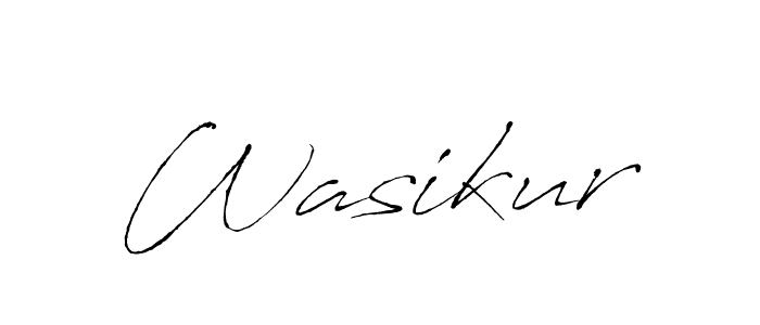 Create a beautiful signature design for name Wasikur. With this signature (Antro_Vectra) fonts, you can make a handwritten signature for free. Wasikur signature style 6 images and pictures png