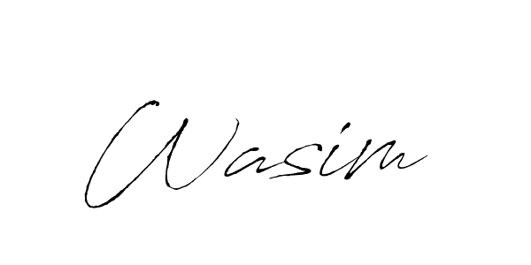 Also we have Wasim  name is the best signature style. Create professional handwritten signature collection using Antro_Vectra autograph style. Wasim  signature style 6 images and pictures png