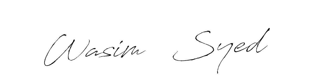 Make a beautiful signature design for name Wasim   Syed. Use this online signature maker to create a handwritten signature for free. Wasim   Syed signature style 6 images and pictures png