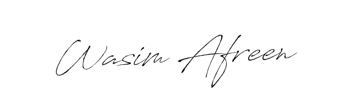 The best way (Antro_Vectra) to make a short signature is to pick only two or three words in your name. The name Wasim Afreen include a total of six letters. For converting this name. Wasim Afreen signature style 6 images and pictures png