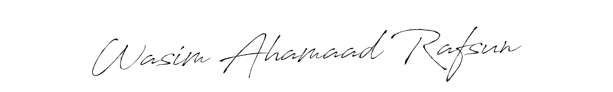 Also we have Wasim Ahamaad Rafsun name is the best signature style. Create professional handwritten signature collection using Antro_Vectra autograph style. Wasim Ahamaad Rafsun signature style 6 images and pictures png