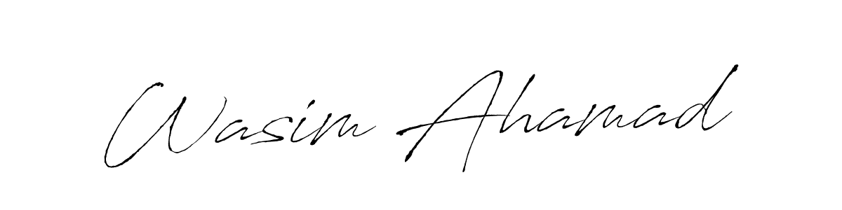 Wasim Ahamad stylish signature style. Best Handwritten Sign (Antro_Vectra) for my name. Handwritten Signature Collection Ideas for my name Wasim Ahamad. Wasim Ahamad signature style 6 images and pictures png