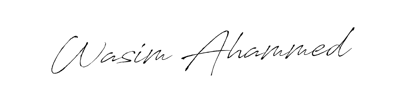 Wasim Ahammed stylish signature style. Best Handwritten Sign (Antro_Vectra) for my name. Handwritten Signature Collection Ideas for my name Wasim Ahammed. Wasim Ahammed signature style 6 images and pictures png