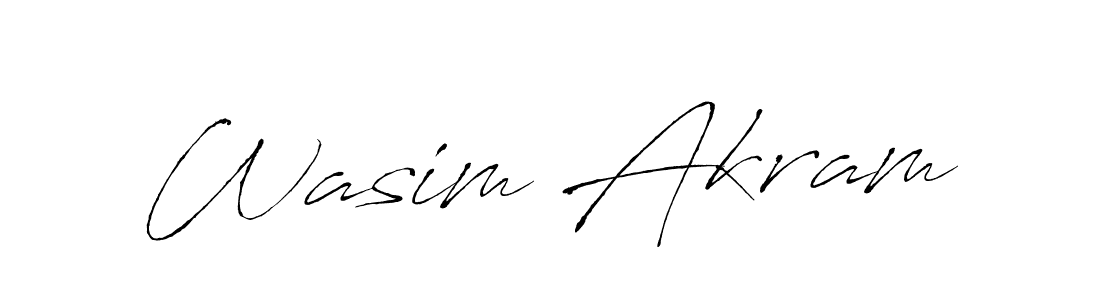 Design your own signature with our free online signature maker. With this signature software, you can create a handwritten (Antro_Vectra) signature for name Wasim Akram. Wasim Akram signature style 6 images and pictures png