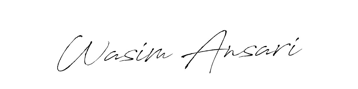 Design your own signature with our free online signature maker. With this signature software, you can create a handwritten (Antro_Vectra) signature for name Wasim Ansari. Wasim Ansari signature style 6 images and pictures png