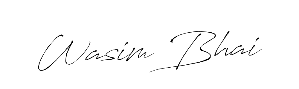 Create a beautiful signature design for name Wasim Bhai. With this signature (Antro_Vectra) fonts, you can make a handwritten signature for free. Wasim Bhai signature style 6 images and pictures png