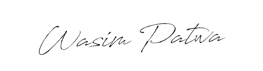 Make a beautiful signature design for name Wasim Patwa. With this signature (Antro_Vectra) style, you can create a handwritten signature for free. Wasim Patwa signature style 6 images and pictures png