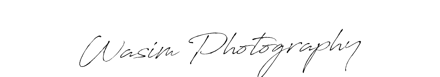 Create a beautiful signature design for name Wasim Photography. With this signature (Antro_Vectra) fonts, you can make a handwritten signature for free. Wasim Photography signature style 6 images and pictures png