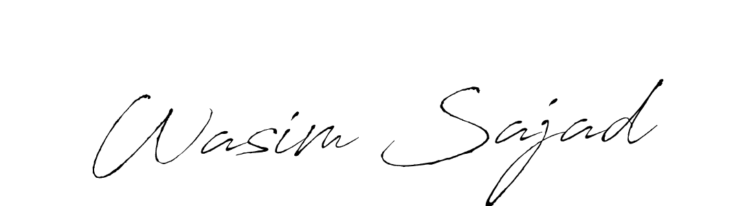 Make a beautiful signature design for name Wasim Sajad. With this signature (Antro_Vectra) style, you can create a handwritten signature for free. Wasim Sajad signature style 6 images and pictures png