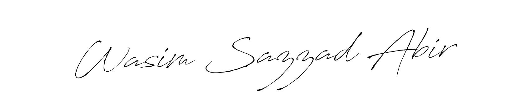 Make a beautiful signature design for name Wasim Sazzad Abir. With this signature (Antro_Vectra) style, you can create a handwritten signature for free. Wasim Sazzad Abir signature style 6 images and pictures png