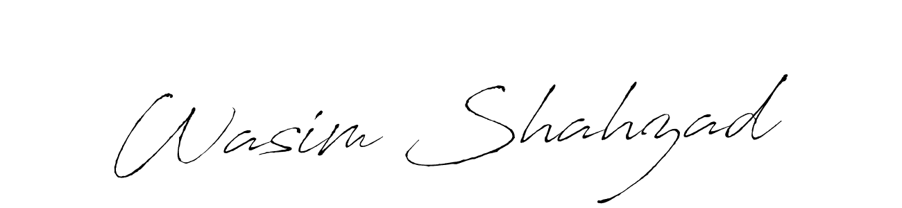 Make a beautiful signature design for name Wasim Shahzad. With this signature (Antro_Vectra) style, you can create a handwritten signature for free. Wasim Shahzad signature style 6 images and pictures png